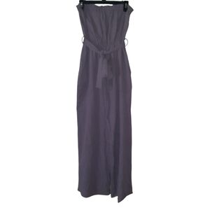 Coco + Carmen Strapless Purple Jumpsuit Size S/M